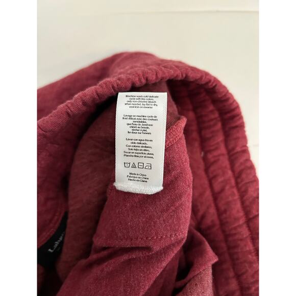 LAHGO by LUNYA NEW $396 Restore Double Face Sweatshirt & Jogger Red Heather Sz M - Picture 9 of 11